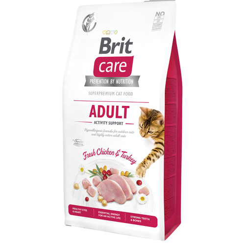 Brit Care Cat Brit Care Cat Sans Céréales - Adulte - Soutien de l'activité 7kg - MyStetho Veterinary