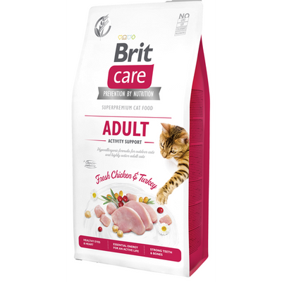 Brit Care Cat Brit Care Cat Sans Céréales - Adulte - Soutien de l'activité 7kg - MyStetho Veterinary