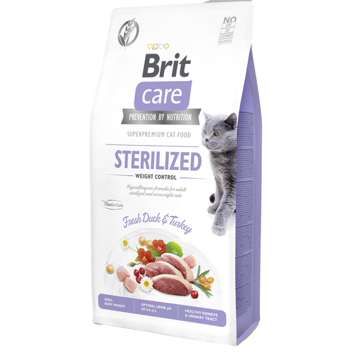 Brit Care Cat Brit Care Cat Sans Céréales - Stérilisé - Contrôle du poids 7kg - MyStetho Veterinary