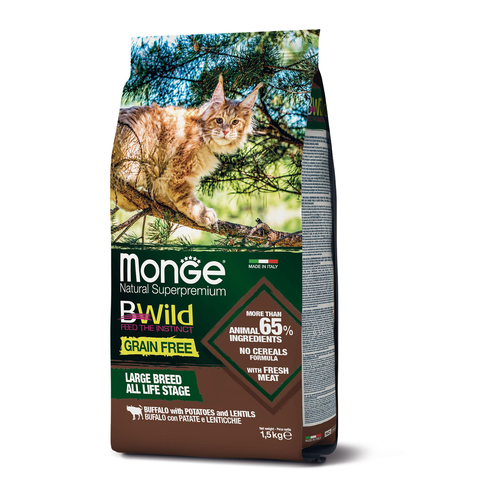 Monge Chat Bwild GF Grand Buffle 1,5kg - MyStetho Veterinary