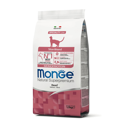 Monge Cat Sterilised Beef 1,5kg - MyStetho Veterinary