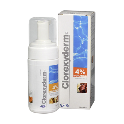 Clorexyderm Solution 4 % 100 ml distrib. de mousse - MyStetho Veterinary