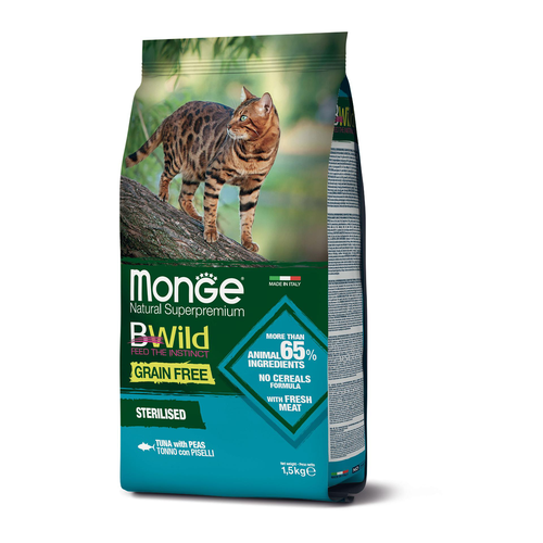 Monge Chat Bwild stérilisé Thon 1,5kg - MyStetho Veterinary