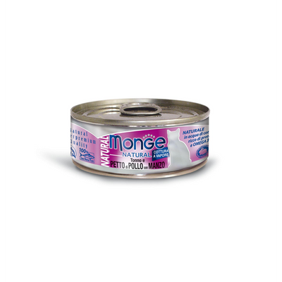 Monge Natural Cat Ad. Tuna&amp;Chic&amp;Beef 80g - MyStetho Veterinary