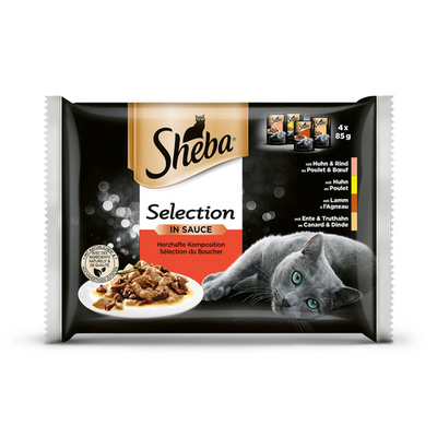 Sheba Selection en sauce composition consistante sachet 4x85g - MyStetho Veterinary