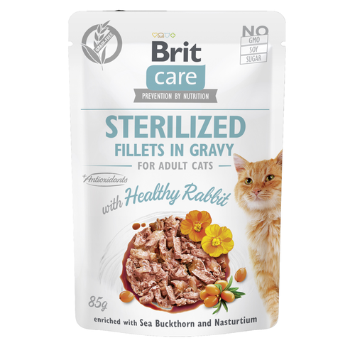 Brit Care Cat Brit Care Cat - Filets en sauce - Lapin - Chat stérilisé 85g - MyStetho Veterinary