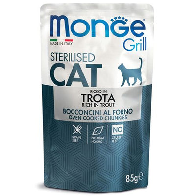 Monge Grill Sterilised Truite - MyStetho Veterinary