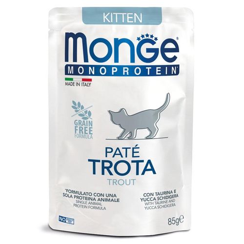 Monge Kitten Monoprotein Paté, truite 85g - MyStetho Veterinary