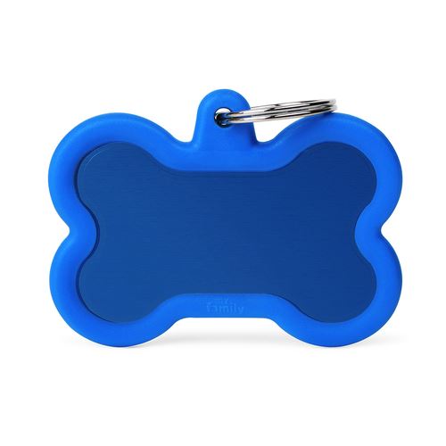 MyFamily Blue Bone Alu ID Tag für Hunde in blau - MyStetho Veterinary