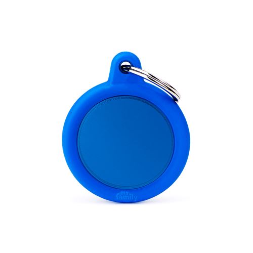 MyFamily Blue Circle Alu ID Tag für Hunde in blau - MyStetho Veterinary