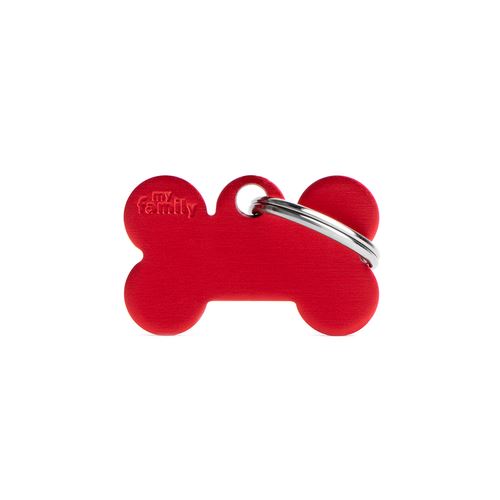 MyFamily Bone Aluminium ID Tag für Hunde in rot - MyStetho Veterinary