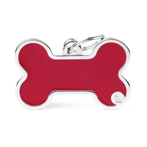 MyFamily Bone Logo ID Tag für Hunde in rot - MyStetho Veterinary