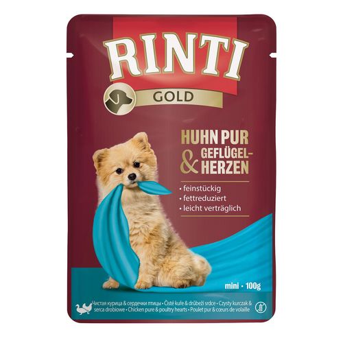 Rinti Gold Mini PUR Poulet & coeurs de volaille, 100g - MyStetho Veterinary