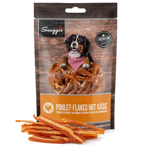 Snuggis Poulet-Flakes mit Käse für Hunde (80 g) - MyStetho Veterinary