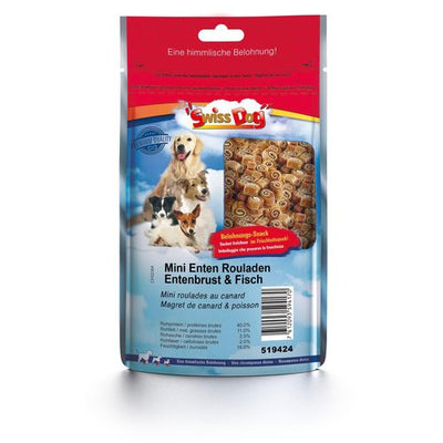 SwissDog Mini-Snacks roulades, magret de canard & poisson - MyStetho Veterinary