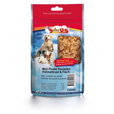 SwissDog Mini-Snacks roulades, poitrine de poulet & poisson - MyStetho Veterinary