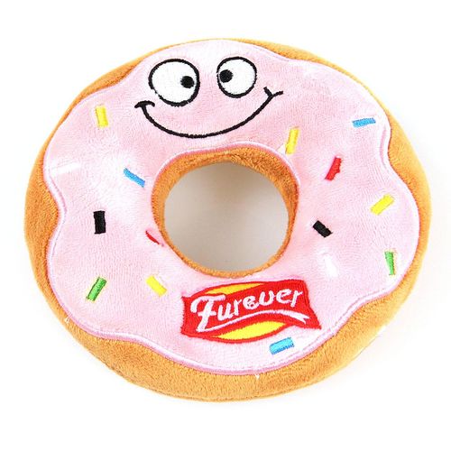 Swisspet Donut en peluche, brun/rose, ø12cm - MyStetho Veterinary