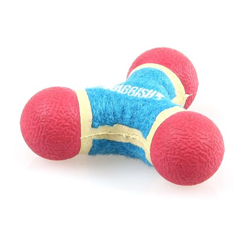 Swisspet jouets pour chiot en caoutchouc Bark & Roll Triple Chew bleu/rose vif 9.5x9.5x4cm - MyStetho Veterinary