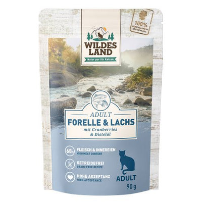 Wildes Land Feline Adult truite et saumon avec cannberges 90g - MyStetho Veterinary